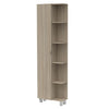 20.1" X 8.5" X 62.2" Light Oak Particle Board Linen Cabinet