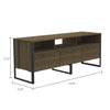 54.9" X 16" X 21.6" Oak Particle Board Magnum TV Stand