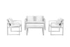 Outdoor Lounge Set In White (Set of 4)