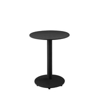 Metal Outdoor Side Table With Oval Top and Base, Black