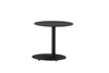 Metal Outdoor Side Table With Oval Top and Base, Black