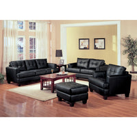 Leather Upholstered Sofa Chair, Black