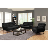 Contemporary Sofa, Black.