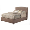 Poplar Wood Tufted Upholstered Full Size Bed, Brown