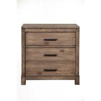 Nightstand with 3 Drawers  Brown