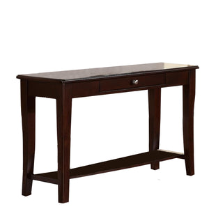 Wooden Console Table With One Drawers Brown