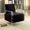 Flannelette Fabric Accent Chair, Black