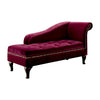 Contemporary Fabric Storage Chaise, Violet