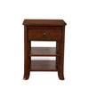 Mahogany Solids & Veneer Nightstand, Brown