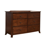 Mahogany Solids & Veneer Dresser, Brown