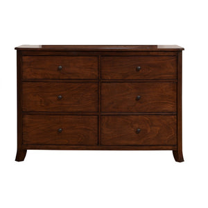 Mahogany Solids & Veneer Dresser, Brown