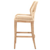 Wooven Upholstered Loom Barstool, Cream