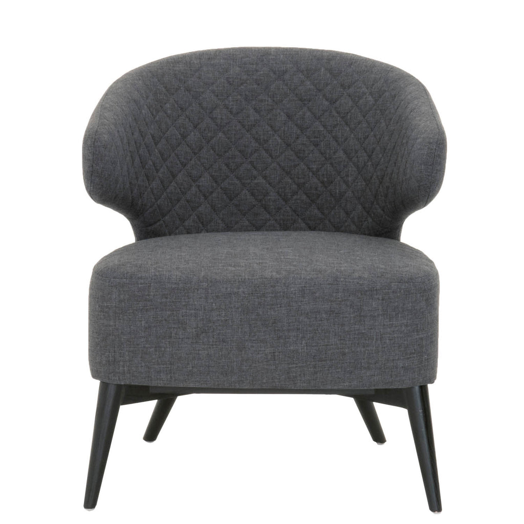 Club Chair With Angled Legs Charcoal Gray