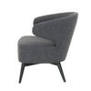 Club Chair With Angled Legs Charcoal Gray