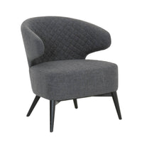 Club Chair With Angled Legs Charcoal Gray