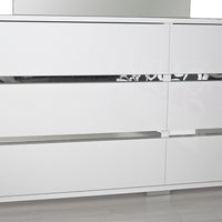 Spacious Double Dresser With 6 Drawers White