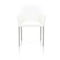 Dining Side Chair With Curved Back White