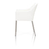 Dining Side Chair With Curved Back White