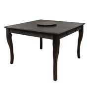 Counter Height Wooden Table with Lazy Susan, Gray