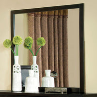 Mirror With Wooden Frame, Espresso Brown