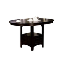 Oval Counter Height Table, Espresso Brown