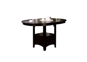 Oval Counter Height Table, Espresso Brown