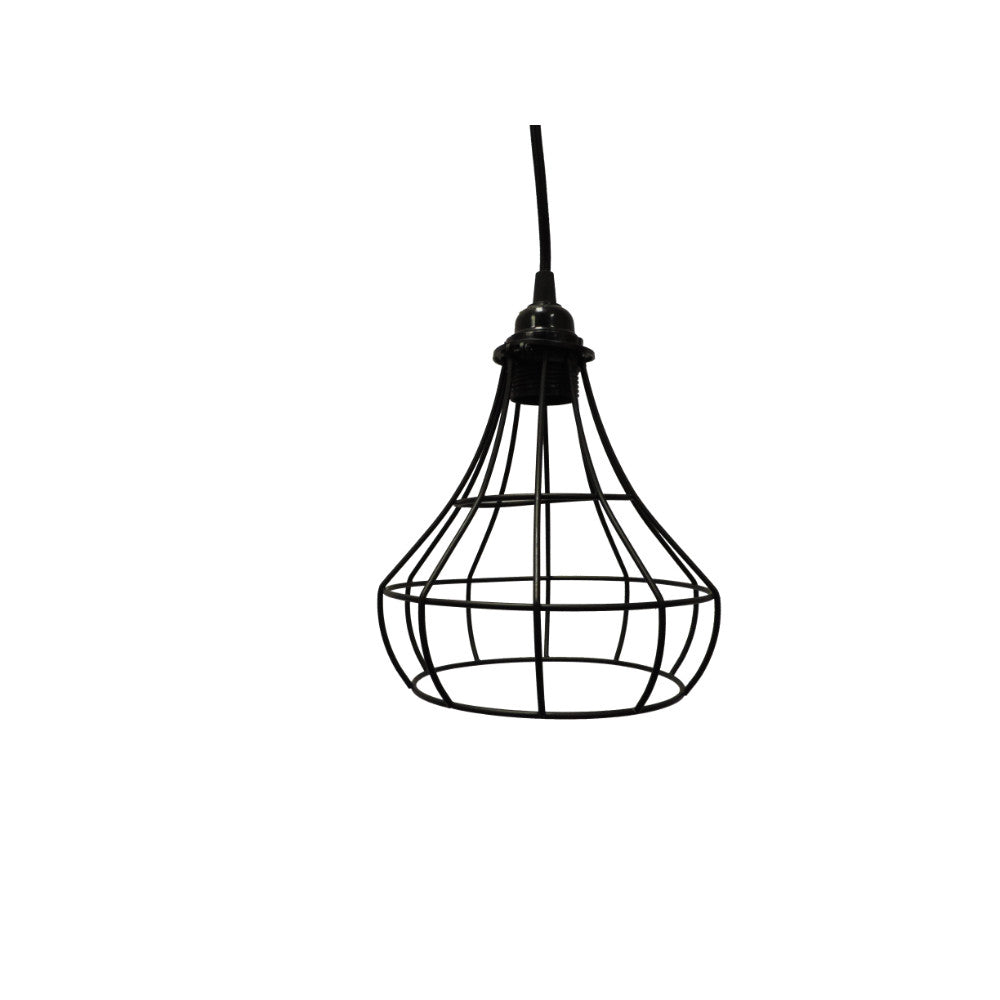 Cage Style Lampshade For Pendant Light Lamps, Black