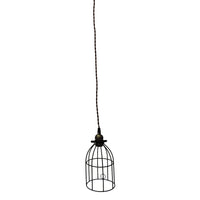 Metal Bird Cage Style Lampshade Chandelier Ceiling Pendant, Black