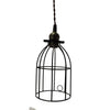 Metal Bird Cage Style Lampshade Chandelier Ceiling Pendant, Black