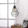 Metal Wire Cage Guard Hanging Pendant Light, Black