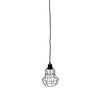 Metal Wire Cage Guard Hanging Pendant Light, Black