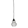 Metal Wire Cage Guard Hanging Pendant Light, Black