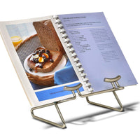 Easy Reading Metal Cook book Holder, Silver