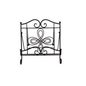 Scroll Work Design Metal Cook Book Stand, Gray