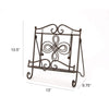 Scroll Work Design Metal Cook Book Stand, Gray