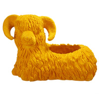 Resin Sheep Accent Dish , Yellow