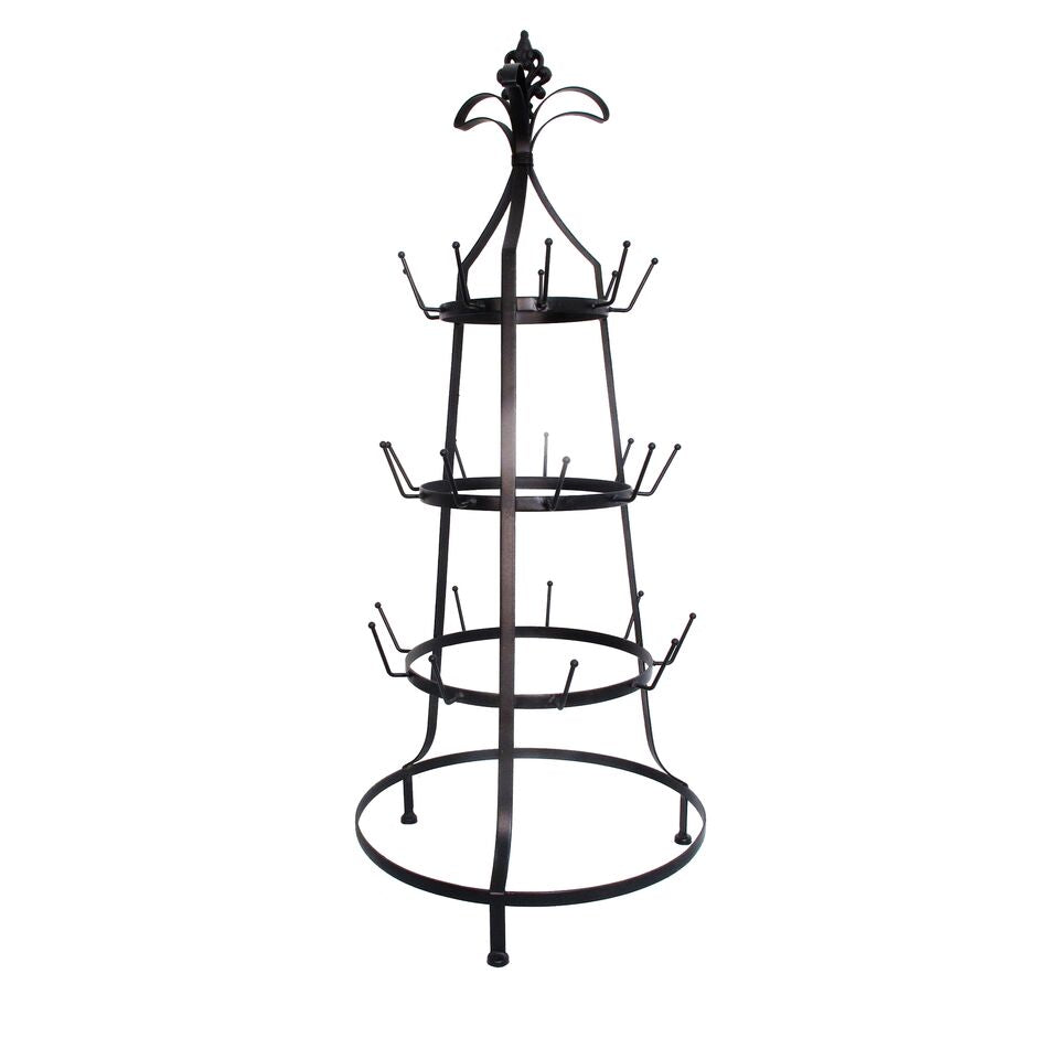 ThreeTier Metal  Cup Rack, Black