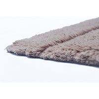 Rectangular Shape 2 Piece Cotton Bath Rug Set, Mocha Brown