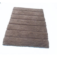 Rectangular Shape 2 Piece Cotton Bath Rug Set, Mocha Brown