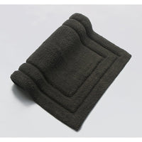 Classic 2 Piece Bath Rug Set In Cotton, Platinum Gray