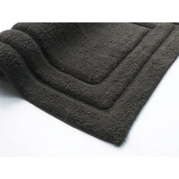 Classic 2 Piece Bath Rug Set In Cotton, Platinum Gray