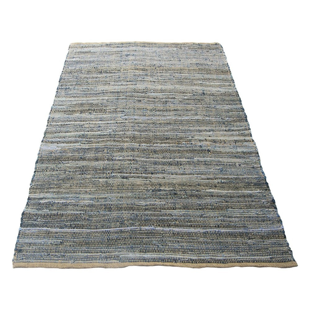 Well Knitted Cotton Denim Rug, Blue