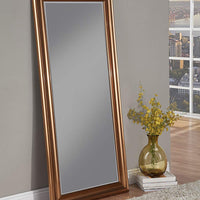 Full Length Leaner Mirror With a Rectangular Polystyrene Frame, Copper