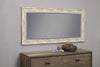 Farmhouse Style Full Length Leaner Mirror With Polystyrene Frame, Antique White