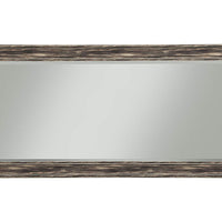 Farmhouse Style Full Length Leaner Mirror With Polystyrene Frame, Antique Black