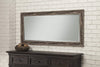 Farmhouse Style Full Length Leaner Mirror With Polystyrene Frame, Antique Black