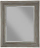 Polystyrene Framed Wall Mirror With Sharp Edges, Antique Gray