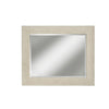 Polystyrene Framed Wall Mirror With Sharp Edges, White