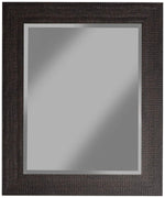 Rustic MDF Framed Wall Mirror With Sharp Edges, Espresso Brown