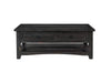 Wooden Coffee Table With 2 Drawers, Antique Black